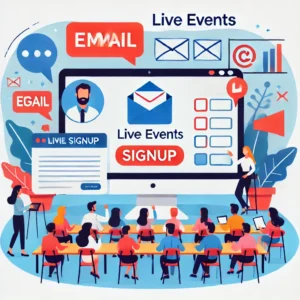 Build email subscribers using webinars and live events